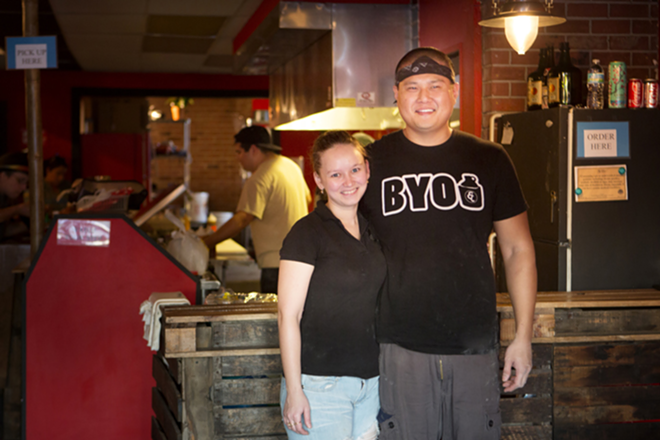 Owners Olivia and Steve Sera inside their Seminole Heights eatery. - Chip Weiner