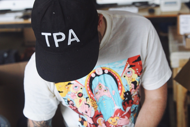 Merchline's "TPA" Ebbets Field cap and Father John Misty merch developed in collaboration with Tampa-based company R I V A L S // G R P. - NATHAN YOUNG