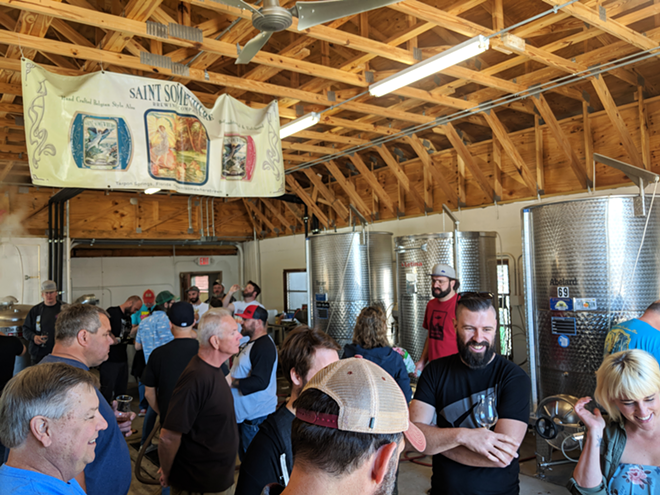 On Friday, a spontaneous brew day went down at Tarpon Springs' Saint Somewhere Brewing Company. - Thomas Barris