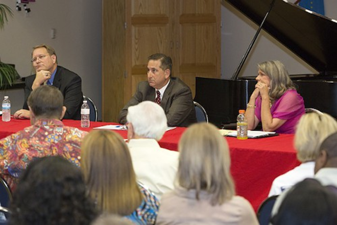It begins: Bill Foster, Rick Kriseman & Kathleen Ford in their 1st mayoral debate - Chip Weiner
