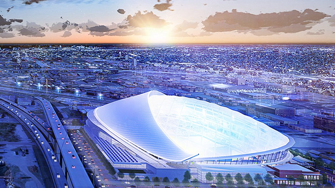 The glass-domed roof is 30-percent of the total cost and will cost $244,951,026. Team officials said that a retractable roof does not make sense when site restrictions plus construction and operation budget are considered. - Tampa Bay Rays