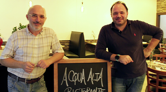 Acqua Alta co-owners, chef Paolo Polo and Leonardo Castaldi. - Laura Mulrooney
