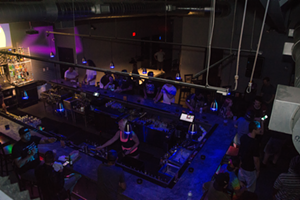 Aerial shot of the bar from Pegasus's new second floor lighting booth. - Kaylee LoPresto