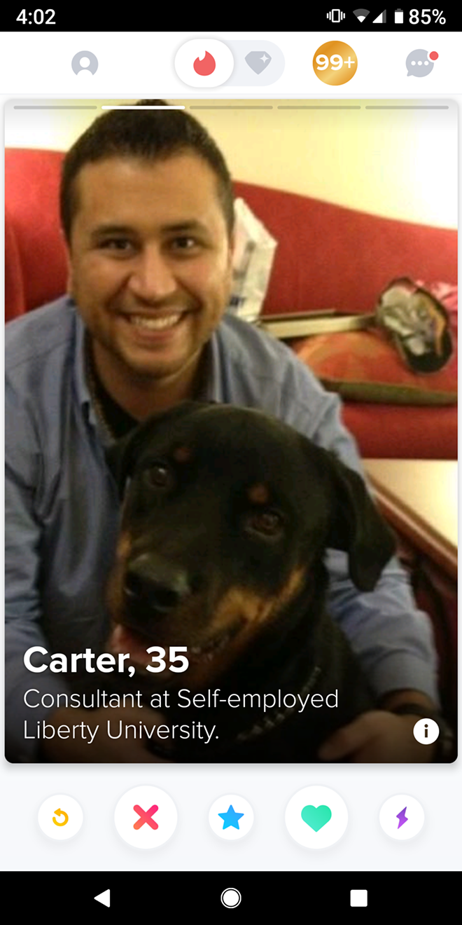 George Zimmerman is now using a fake alias on Tinder