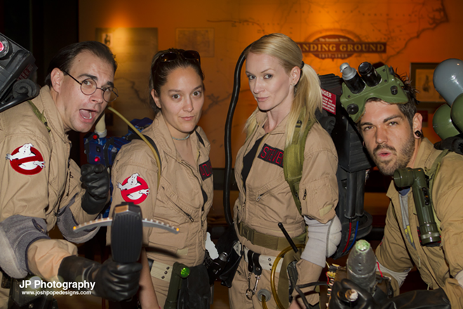 WHO YOU GONNA CALL? The Ghostbusters are among the roving characters you might encounter at the Tampa Bay History Center's Night at the Museum this Sunday. - JP PHOTOGRAPHY/TAMPA BAY HISTORY CENTER