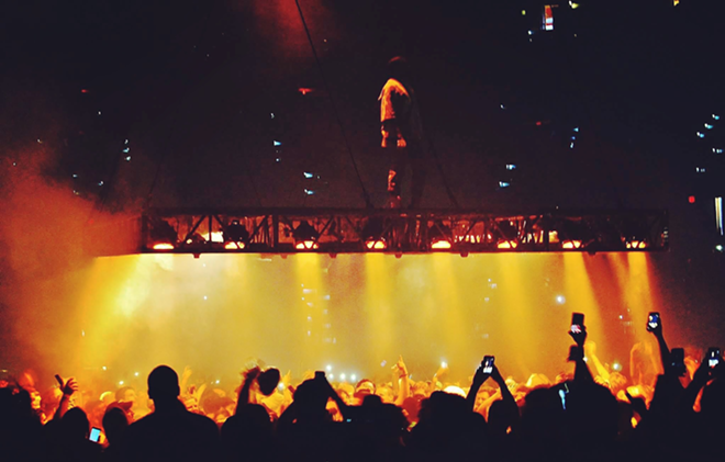 Kanye West at Amalie Arena in Tampa, Florida on September 14, 2016. - Brian Mahar