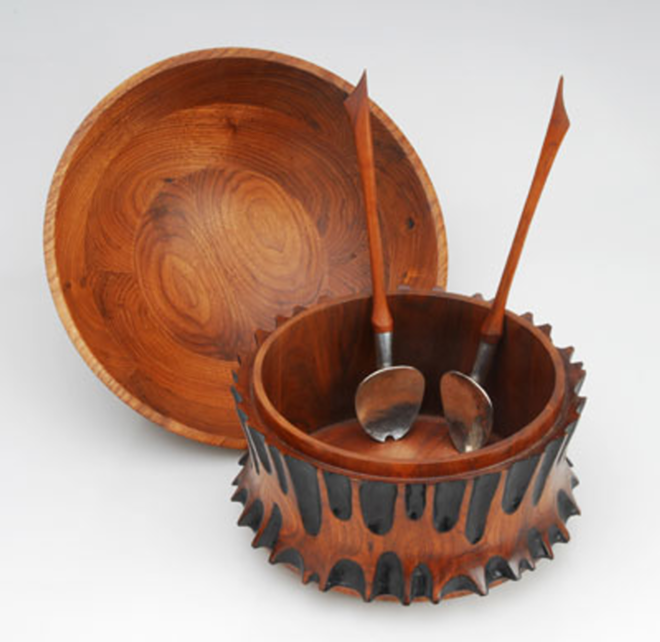 Turned wood salad bowls at Florida Craftsmen Gallery, St. Petersburg - Lori Ballard
