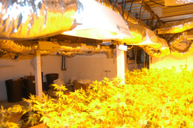 FIELDS OF GOLD: Grow houses like this one are cropping up all over Florida, the No. 2 state for indoor marijuana cultivation. - Drug Enforcement Agency
