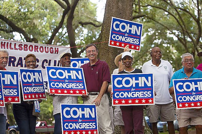 Cohn supporters show their colors. - Kimberly DeFalco