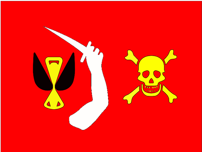 If you see 'The Pirates of Penzance' at the University of Tampa this weekend, don't worry — it won't be nearly as bloody as Christopher Moody (whose flag is pictured). - BASTIANOW [CC BY-SA 2.5 (HTTPS://CREATIVECOMMONS.ORG/LICENSES/BY-SA/2.5)], VIA WIKIMEDIA COMMONS