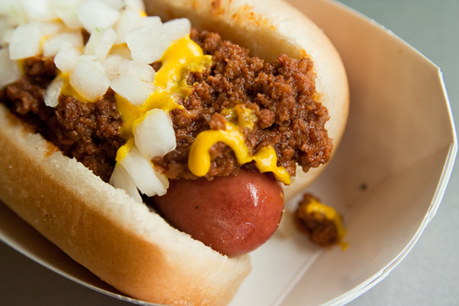 Coney dogs reign supreme on Detroit Coney Island's food lineup. - stevendepolo via Flickr