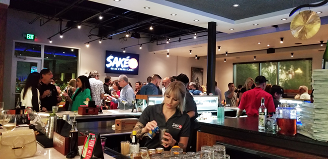 With seating options offered on either side, the bar area is the centerpiece of St. Pete's Saké 23. - Meaghan Habuda