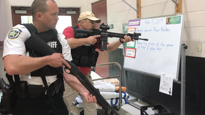 In response to the threat — later found to be false — more than 55 Hillsborough County Sheriff's deputies responded to the middle school. - Hillsborough County Sheriff's Office, via Facebook