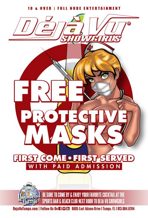 Tampa strip club gives away 10,000 face masks to horny guys concerned about coronavirus