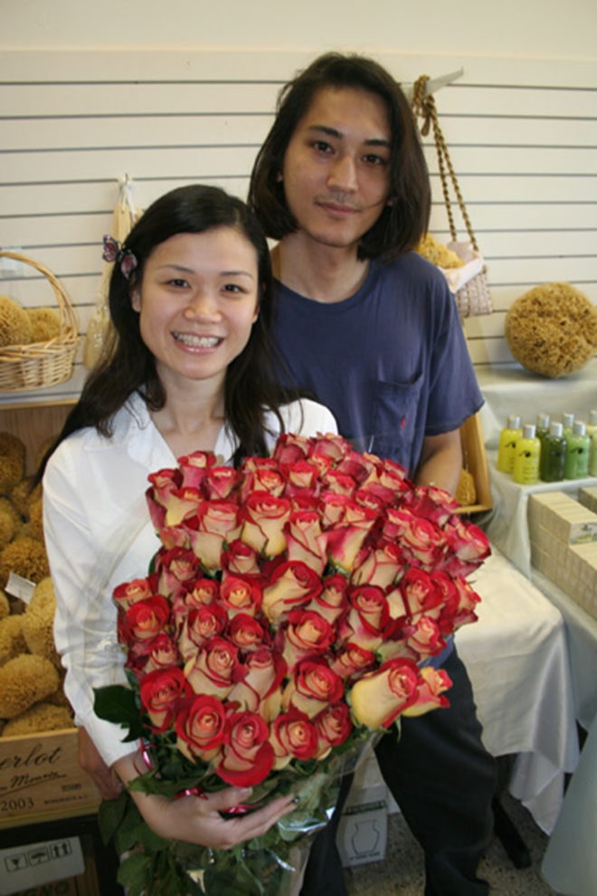 BEST CHEAP, FRESH ROSES: Nga and Nick Phan of La Vie en Rose. - Photo by ERIC SNIDER