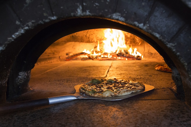 FIRED UP: The wild mushroom pizza at Bernini is wood-fired to perfection. - CHIP WEINER - Chip Weiner