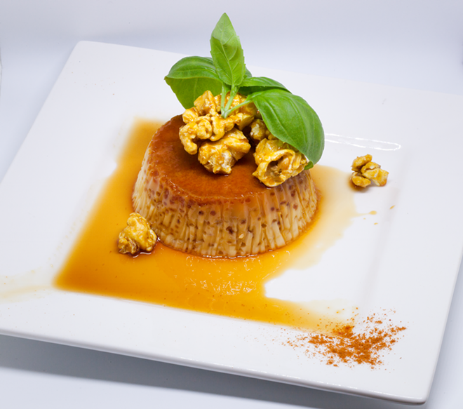 During last year's event, held on Cinco de Mayo, Cafe Ponte's Chris Ponte served caramel cayenne flan. - Courtesy of Ryan Wells Foundation
