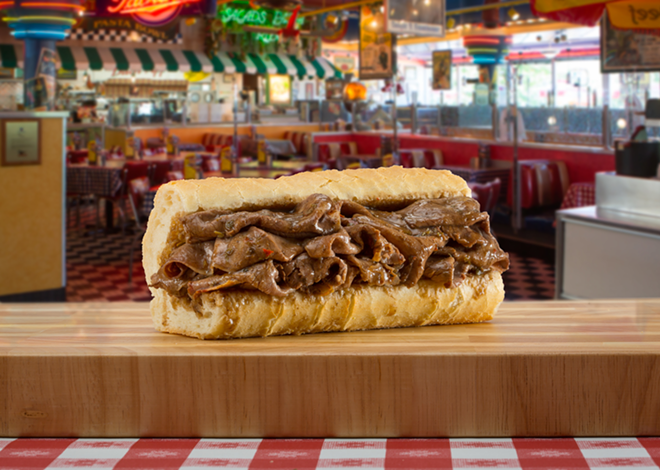 Portillo's can add peppers and cheese to your celebratory Italian Beef Week sandwich, but it'll cost ya. - Portillo's