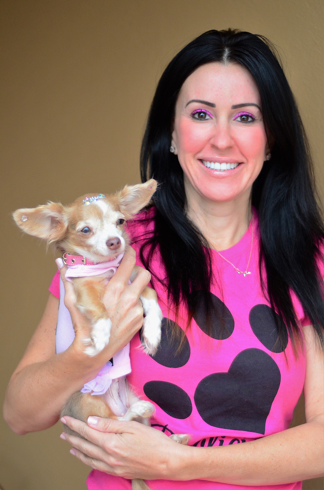 Pawlicious Poochie's Jaime McKnight with Luna. - carrie waite