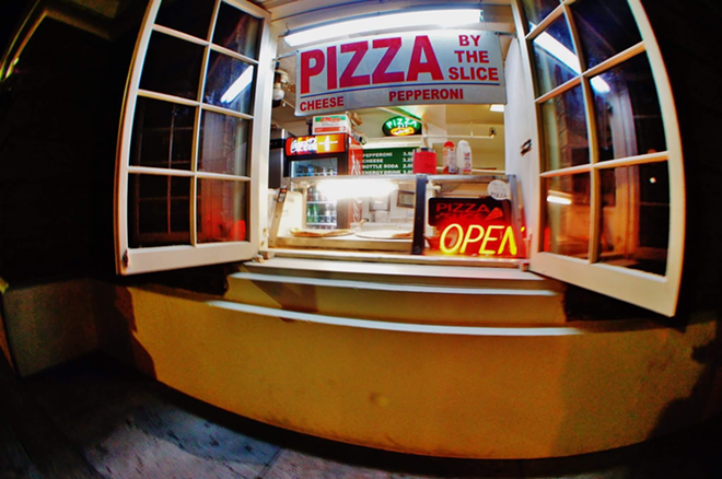 The Italian Club pizza window in Ybor City, Florida for day two of Big Pre-Fest in Little Ybor on October 27, 2016. - Brian Mahar