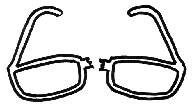 poet's notebook notes glasses - JEANNE MEINKE