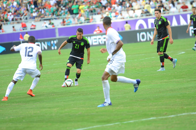 Mexico takes on Costa Rica during an international friendly at Camping World Stadium in Orlando, Florida on June 27, 2015. - Camping World Stadium