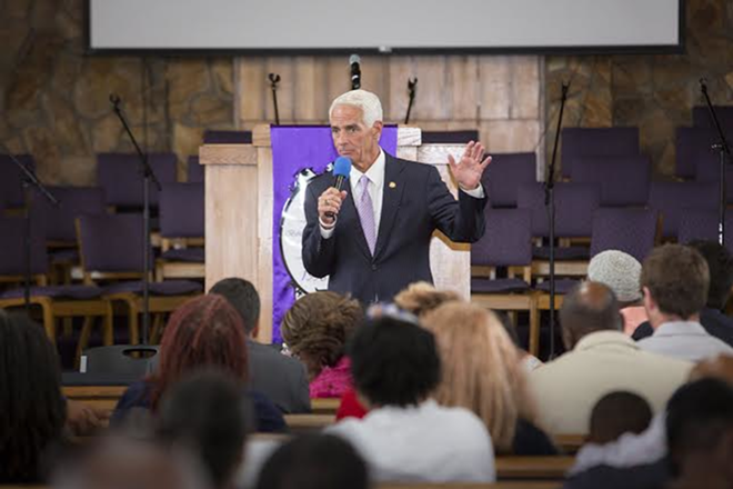 In Tampa, Charlie Crist says he became a Democrat because Republicans "lost their minds" - Chip Weiner