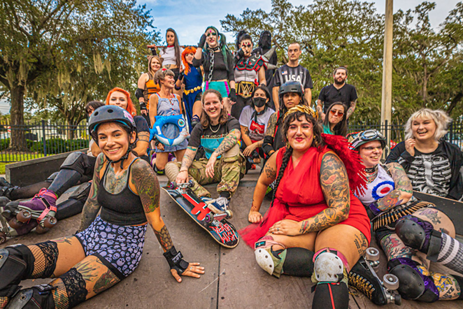 Tampa's Gay Commie Skate Crew at Desoto Park in Tampa, Florida on Oct. 5, 2020. - Dave Decker