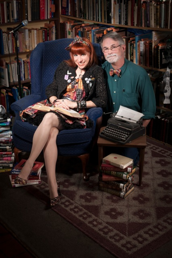 FEELING BOOKISH: Meredith Myers and Jeff Wilson. - CHUCK VOSBURGH