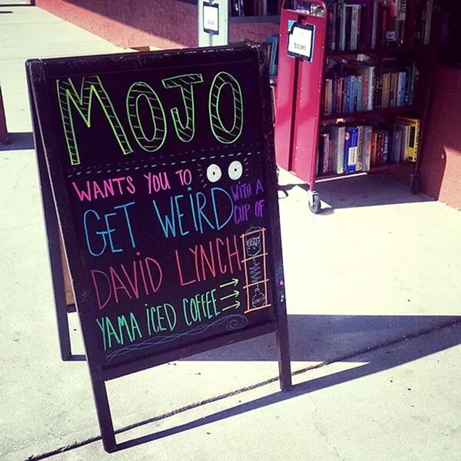Mojo makes tea, a coffee drink named after filmmaker David Lynch and way more. - Mojo Books & Music via Tumblr