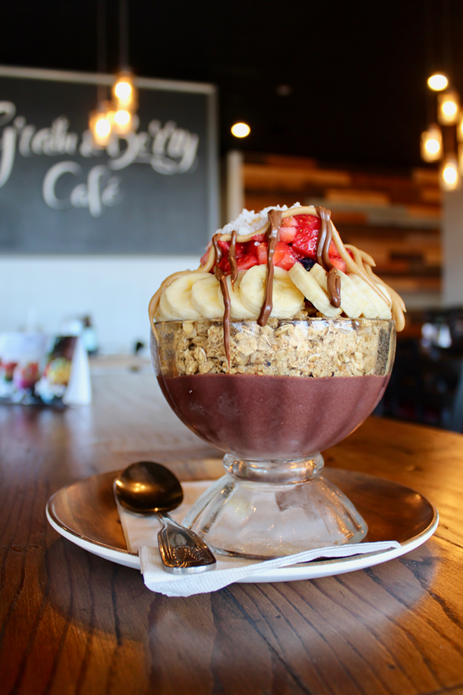 A base of organic acai and banana is featured in Grain & Berry's signature acai bowls. - Jenna Rimensnyder