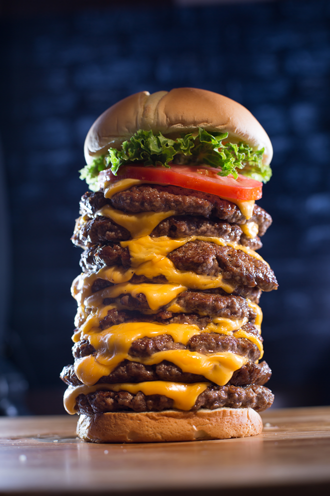 How's that for a sweet scroll? Meet the Triple Triple Burger. - Wayback Burgers