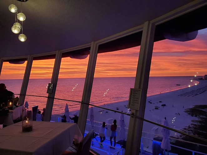 Spinners in St. Pete Beach, Florida made a name for itself since its opening thanks to its revolving dining room, which makes a full rotation every hour, meaning no table is left without a view. - BELLWETHERBEACHRESORT/FACEBOOK