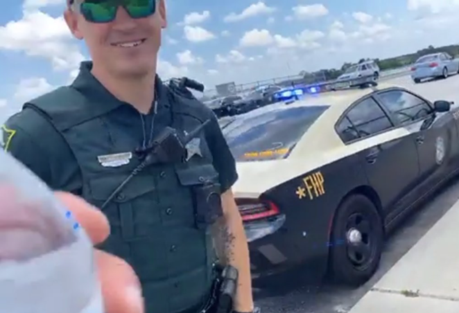 Florida sheriff says deputy did not violate any rules by giving bottled water to neo-Nazis
