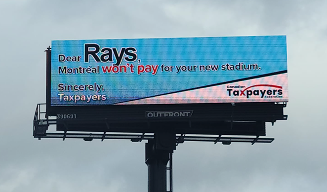 Apparently even Canadian taxpayers don't want to pay for the Rays' new stadium