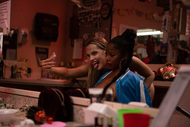 (L-R) Riley Keough, Taylour Paige in 'Zola' a Tampa Bay-filmed movie that gets released on June 30. - A24