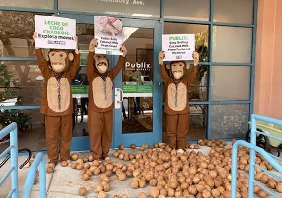 Chaokoh brand of coconut milk, stocked by Publix stores, was the subject of an extensive undercover investigation by PETA. - Photo courtesy PETA