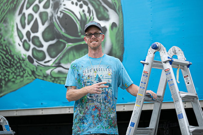 Derrick Donnelly, who'll lead the "City of Murals" Happy Hour with a Historian conversation at St. Petersburg Museum on History in St. Petersburg, Florida on Nov. 11, 2021. - Sandra Döhnert Bourne