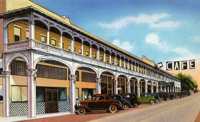 With its major commercial center (the Arcade) demolished, a large section of its neighborhood uprooted by the interstate, and white flight taking many of its more prosperous families to other neighborhoods, the closure of the spring in 1986 struck Sulphur Springs at an already difficult time. - Hillsboro News Co. 1934/Courtesy of Florida Memory