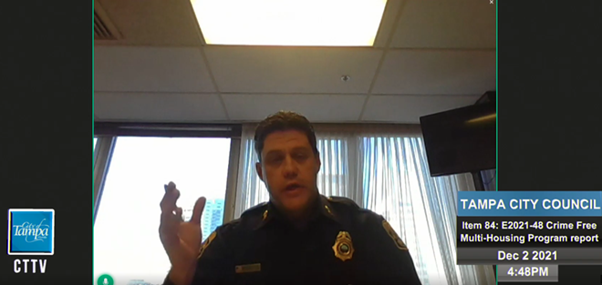 Interim TPD Police Chief Ruben "Butch" Delgado gives a virtual presentation about SAFE. - CITY OF TAMPA