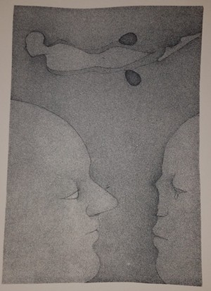 'relief' Lithograph Late 1970's - Alexandra Pappas