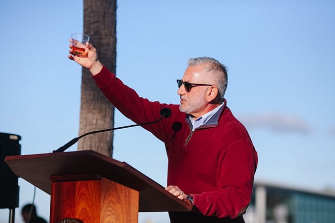Mayor Rick Kriseman toasting to St. Pete on Jan. 3, 2022. - KRISEMAN/TWITTER