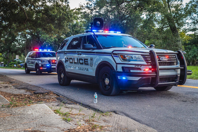A Tampa Police vehicles taken in Tampa, Florida on July 31, 2020. - DAVE DECKER