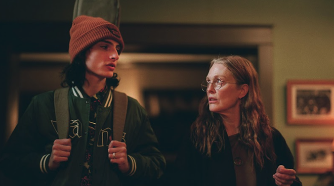 Finn Wolfhard (L) and Julianne Moore appear in 'When You Finish Saving the World' by Jesse Eisenberg, an official selection of the Premieres section at the 2022 Sundance Film Festival. - COURTESY OF SUNDANCE INSTITUTE | PHOTO BY BETH GARRABRANT