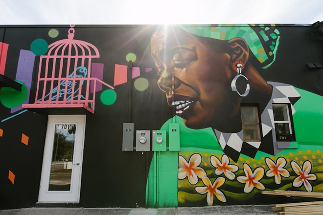 Zulu Painter mural in St. Petersburg, Florida's Campbell Park neighborhood. - CITYOFSTPETE/FLICKR