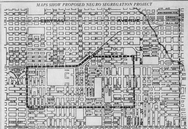 'Proposed Negro Segregation Project' (1935), reprinted in Building Bridges & Supporting Racial Equality in St. Petersburg Florida - PHOTO VIA CITY OF ST. PETERSBURG.
