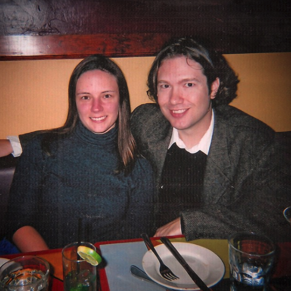 Lynn and Tim at dinner in 2007. - Tim Burke