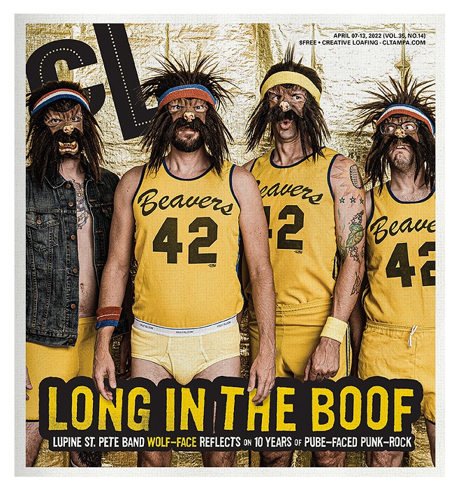 The cover of the April 7, 2022 issue of Creative Loafing Tampa Bay. - Photo by Donald Lynd Photography / Design by Jack Spatafora