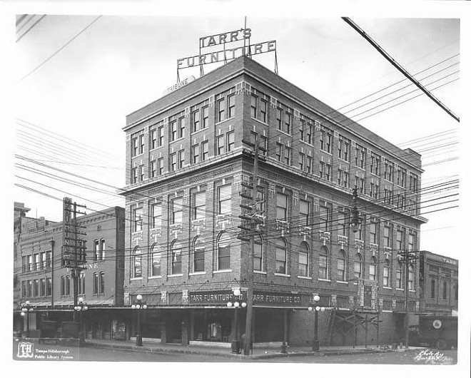 A 1920s photo of Tampa's Tarr Furniture Co. building. - PHOTO VIA HILLSBOROUGH COUNTY PUBLIC LIBRARY