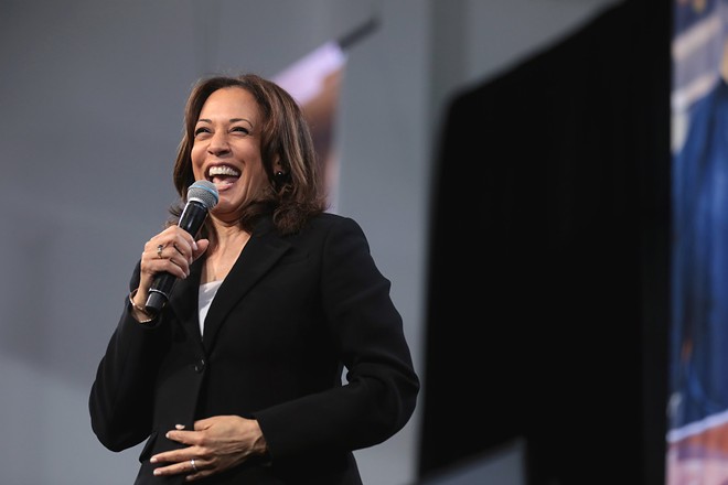 U.S. Senator Kamala Harris speaking with attendees at the 2019 National Forum on Wages and Working People hosted by the Center for the American Progress Action Fund and the SEIU at the Enclave in Las Vegas, Nevada. - Gage Skidmore from Peoria, AZ, United States of America / CC BY-SA (https://creativecommons.org/licenses/by-sa/2.0)